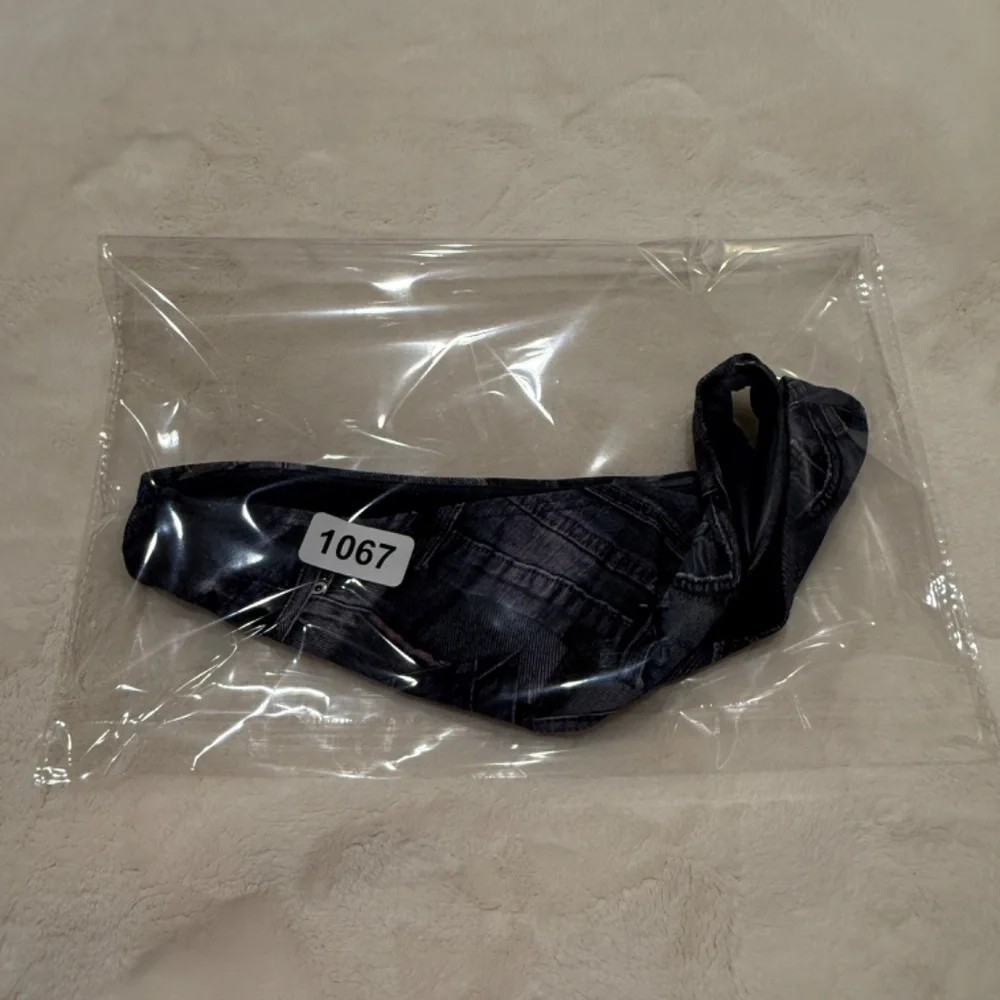 New Frankies Bikinis Dawson Cheeky Bikini Bottom denim jeans print 31067